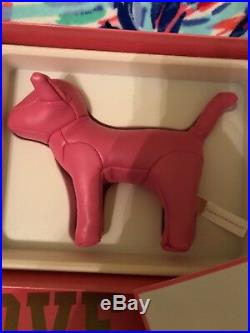 RARE Victoria's Secret Pink Billion Dollar Dog Display W CERTIFICATE BOX & bow