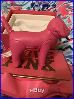 RARE Victoria's Secret Pink Billion Dollar Dog Display W CERTIFICATE BOX & bow