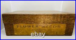 RARE Victorian D. M. Ferry & Co Flower Seed Carved Oak Box Store Display