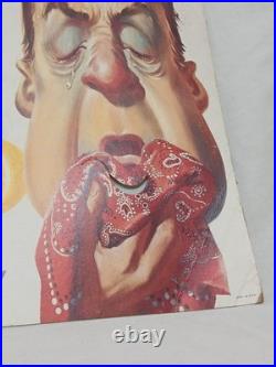 RARE Vintage 1950s Sunkist Lemons Store Display Unusual Sign Strange Litho 16x14