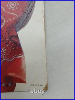 RARE Vintage 1950s Sunkist Lemons Store Display Unusual Sign Strange Litho 16x14