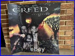 RARE Vintage 2002 CREED Weathered Store Display Plastic VTG Creed Poster