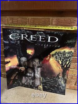 RARE Vintage 2002 CREED Weathered Store Display Plastic VTG Creed Poster