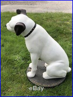 RARE Vintage 40s RCA Victor Nipper Dog Composition Store Display 39 Tall