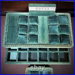 RARE Vintage 6-Row Gucci Store Display withDrawer + Brand Sign & 2-box Side Piece