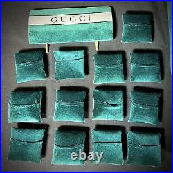 RARE Vintage 6-Row Gucci Store Display withDrawer + Brand Sign & 2-box Side Piece