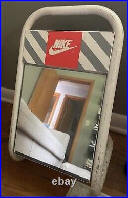 RARE Vintage 80s 90s Nike SHOE MIRROR DISPLAY SIGN AUTHENTIC SNEAKER Jordan VTG