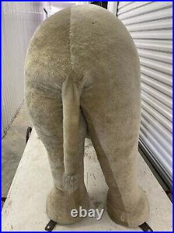 RARE! Vintage / Antique LARGE Jumbo STEIFF Studio Mohair ELEPHANT, Store Display