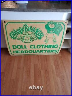 RARE Vintage CABBAGE PATCH KIDS Store Display Double Sided Sign Headquarters