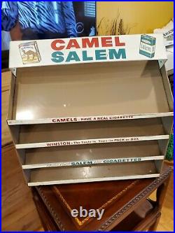 RARE Vintage Camel Salem Cigarette Store Metal Display Case Cavalier Shelf