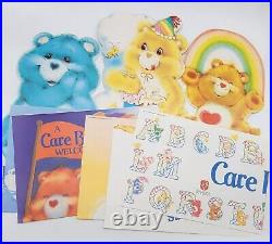 RARE Vintage Care Bears Store Display Kit Hanging Signs Posters 1987 Unused