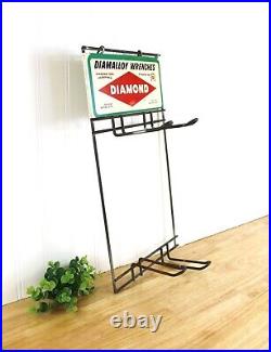 RARE Vintage DIAMOND TOOL Wrenches Store Display Rack Hooks Diamond Tools USA