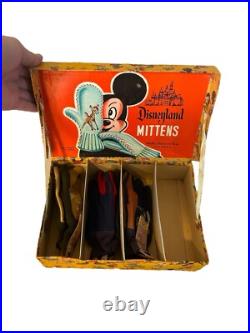 RARE Vintage Disneyland Mittens By Wells Lamont Store Display Box Prop 1960s