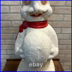RARE Vintage Easter Bunny 3ft Store Display Pulp Paper Mache Composition