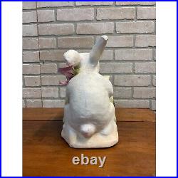 RARE Vintage Easter Bunny Store Display Paper Mache Pulp Candy Container Large 1