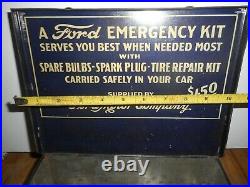 RARE Vintage Ford Emergency Kit Store Gas Station Counter Advertising Display