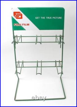 RARE Vintage Fuji Fujifilm Metal Film Holder Camera Store Display Stand Counter RARE Vintage Fuji Fujifilm Metal Film Holder Camera Store Display Stand Counter