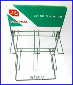 RARE Vintage Fuji Fujifilm Metal Film Holder Camera Store Display Stand Counter RARE Vintage Fuji Fujifilm Metal Film Holder Camera Store Display Stand Counter