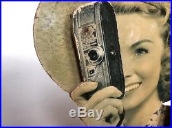 RARE Vintage Keystone Camera Advertising Store Display Countertop Kodak Agfa