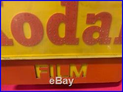 RARE Vintage Lighted Kodak Camera Film Store Display Sign 16 x 13 x 6 GAS OIL