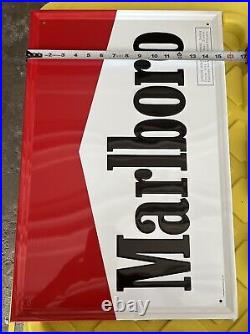 RARE Vintage Marlboro Metal Sign Authentic 1991 Store Display Sign