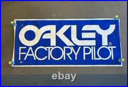 RARE Vintage Oakley Factory Pilot Banner Store Display BMX skateboard ski snow