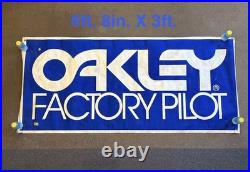 RARE Vintage Oakley Factory Pilot Banner Store Display BMX skateboard ski snow