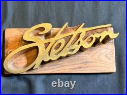 RARE Vintage Original Stetson Hat Store Counter Display Sign 3D Advertising Vtg RARE Vintage Original Stetson Hat Store Counter Display Sign 3D Advertising Vtg