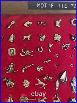 RARE Vintage Tie Clip Pins Tie Tacs Store Display Gold & Silver Lot