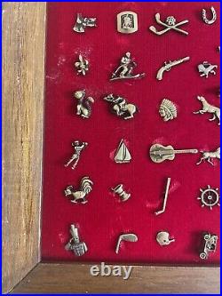 RARE Vintage Tie Clip Pins Tie Tacs Store Display Gold & Silver Lot