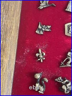 RARE Vintage Tie Clip Pins Tie Tacs Store Display Gold & Silver Lot