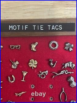 RARE Vintage Tie Clip Pins Tie Tacs Store Display Gold & Silver Lot