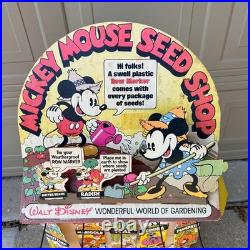 RARE Vtg 1970s Disney Colorforms Mickey Mouse Seed Shop Store Display 10 Markers