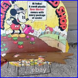 RARE Vtg 1970s Disney Colorforms Mickey Mouse Seed Shop Store Display 10 Markers