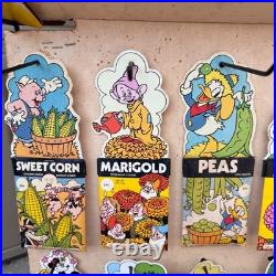 RARE Vtg 1970s Disney Colorforms Mickey Mouse Seed Shop Store Display 10 Markers
