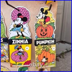 RARE Vtg 1970s Disney Colorforms Mickey Mouse Seed Shop Store Display 10 Markers