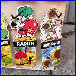 RARE Vtg 1970s Disney Colorforms Mickey Mouse Seed Shop Store Display 10 Markers