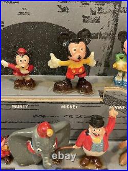 RARE Vtg Store Display 1960s MARX Disneyland 34 Hand Painted DISNEYKINS Set