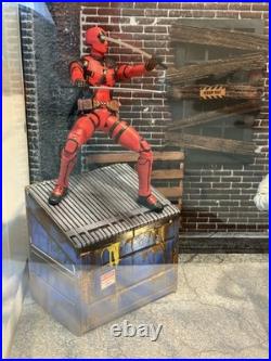 RARE Walmart Store Display Marvel Deadpool Spider Man Wolverine Captain America