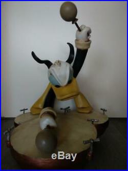 RARE Walt Disney Store Donald Duck on Drums Symphony Hour Big Fig Statue Display