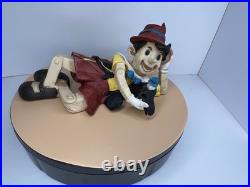 RARE Yab Co Vintage 21 Resin Store Display Reclining Pinocchio w Jiminy Cricket