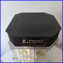 RARE Zippo Lighted Rotating Countertop Store Display Case Cabinet withKey