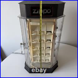 RARE Zippo Lighted Rotating Countertop Store Display Case Cabinet withKey RARE Zippo Lighted Rotating Countertop Store Display Case Cabinet withKey