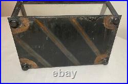 RARE antique 1914 glass brass Bayuk Bros cigar store humidor counter display box