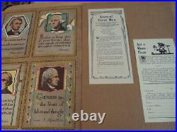 RARE ca 1930'STORE Mailing POST Card DISPLAY'GREAT MEN SERIES Baumgarth