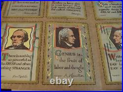 RARE ca 1930'STORE Mailing POST Card DISPLAY'GREAT MEN SERIES Baumgarth