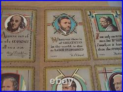 RARE ca 1930'STORE Mailing POST Card DISPLAY'GREAT MEN SERIES Baumgarth