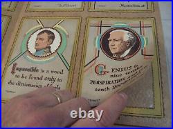 RARE ca 1930'STORE Mailing POST Card DISPLAY'GREAT MEN SERIES Baumgarth