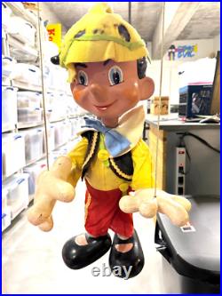 RARE vtg Pelham Marionette Puppet Walt Disney Pinocchio STORE DISPLAY toy SIGN