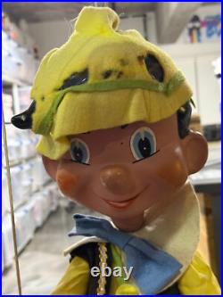 RARE vtg Pelham Marionette Puppet Walt Disney Pinocchio STORE DISPLAY toy SIGN